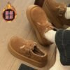 Thick-Soled Snow Boots for Women, Fleece-Lined and Thickened, 2026 New Winter Warm Women's Shoes, Birkenstock-Style Shoes, Melard Furry Cotton Shoes