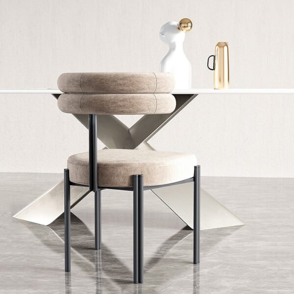 Designer dining chair Italian simple creative semi-arc back chair home dressing chair coffee shop leisure negotiation chair