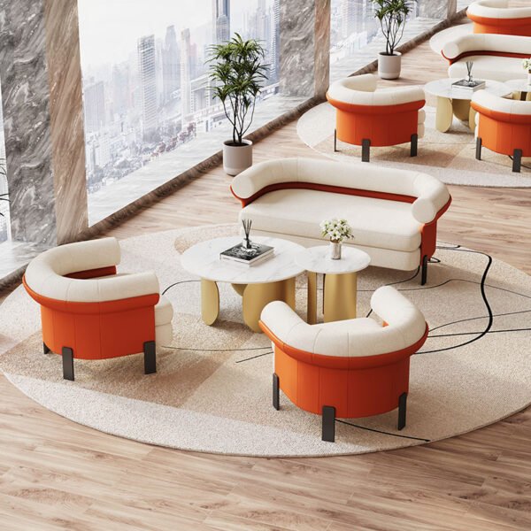 Hotel Lobby Reception Sofa Sales Office Lobby Card Seat Beauty Salon Business Office Negotiation Meeting Sofa Combination