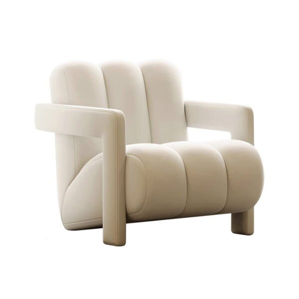 French Cream Style Casual Chair Designer Lazy Lamb Velvet Living Room Balcony Modern Simple Single Sofa Chair