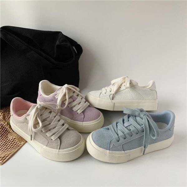 All-Match White Shoes Women's Ins Trendy Soft Sole Board Shoes 2025 New Spring Student's Thick Sole Casual Sports Bread Shoes