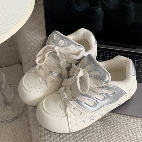 Spring Versatile Sneakers for Women 2026 New Popular Niche Thick-Soled Student Casual Sports White Shoes German Training Shoes Spring Versatile Sneakers for Women 2026 New Popular Niche Thick-Soled Student Casual Sports White Shoes German Training Shoes