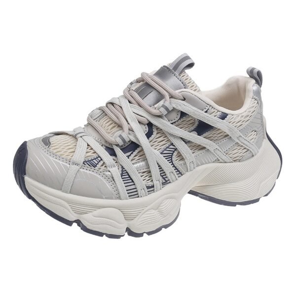 Thick-Soled Dad Shoes for Women, 2025 New Autumn Versatile Popular Mesh Breathable Casual Sports Sneakers