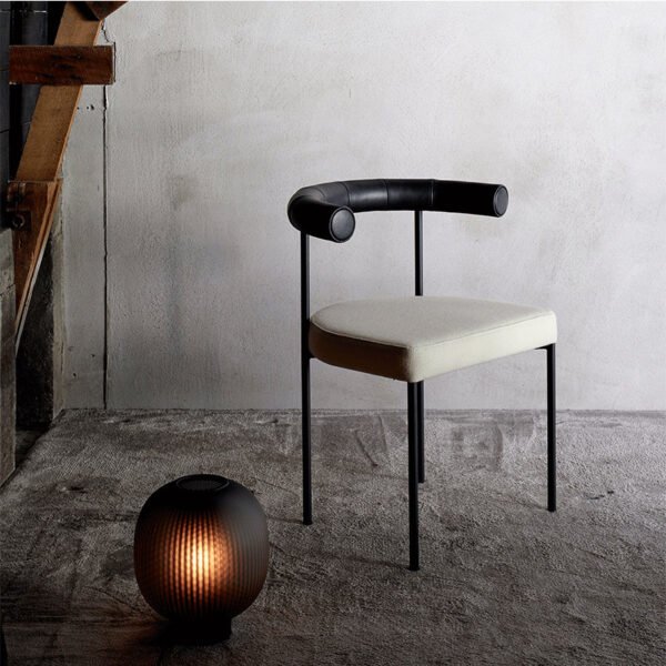 Nordic Simple Fabric Upholstered Backrest Chair Hotel Restaurant Wrought Iron Dining Chair Coffee Milk Tea Shop Chair High Backrest