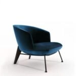 Nordic Light Luxury Single Sofa Chair Modern American Minimalist Designer Sales Office American Metal Comfortable Leisure Chair