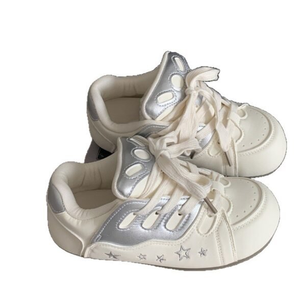 Spring Versatile Sneakers for Women 2026 New Popular Niche Thick-Soled Student Casual Sports White Shoes German Training Shoes Spring Versatile Sneakers for Women 2026 New Popular Niche Thick-Soled Student Casual Sports White Shoes German Training Shoes