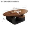 Walnut Coffee Table Light Luxury High-End Small Apartment Living Room Home French Mid-Century Style Designer New Coffee Table