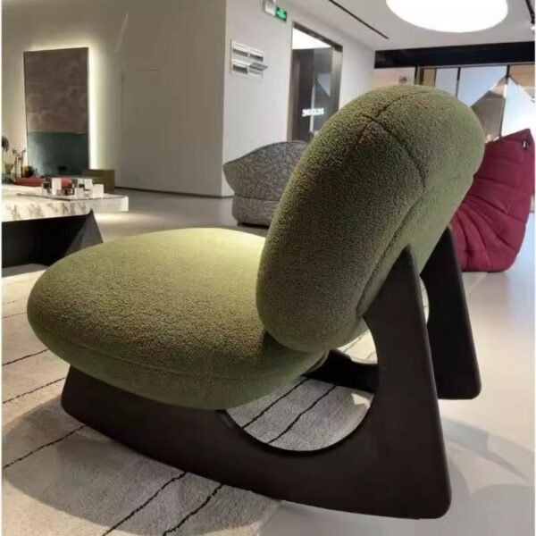 Designer Leisure Chair Wabi-Sabi Retro Fabric L-Shaped Floor-Standing Cashmere Single Sofa Model Room B&B Hotel Designer Leisure Chair Wabi-Sabi Retro Fabric L-Shaped Floor-Standing Cashmere Single Sofa Model Room B&B Hotel