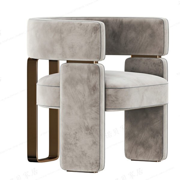 Modern Minimalist Fabric Discussion Leisure Sofa Chair Designer Single Chair Internet Celebrity Chair Nordic Metal Leisure Chair
