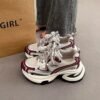 Thick-Soled Dad Shoes for Women, 2026 Spring New Popular Thin Mesh Breathable Sneakers, Versatile Casual Sports Shoes