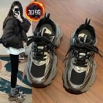 Dad Shoes for Women 2025 New Popular Style Autumn and Winter Fleece-Lined Double Cotton Shoes Thick-Soled Height-Increasing Black Casual Sports Cotton Shoes