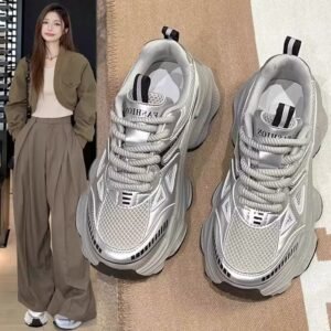 Popular Dad Shoes for Women 2026 Spring/Summer New Thick-Soled Height-Increasing Breathable Versatile Lightweight Sports Casual Shoes