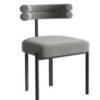 Designer dining chair Italian simple creative semi-arc back chair home dressing chair coffee shop leisure negotiation chair