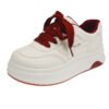 Explosions Bread Shoes Women's 2025 New Thick-soled All-match Super-fire White Shoes Soft-soled Increased Casual Sports Shoes
