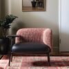 Italian Minimalist 2025 New Accessible Luxury Fabric Bedroom Negotiation Chair Mid-Century Style Scandinavian Single Chair Living Room Chair
