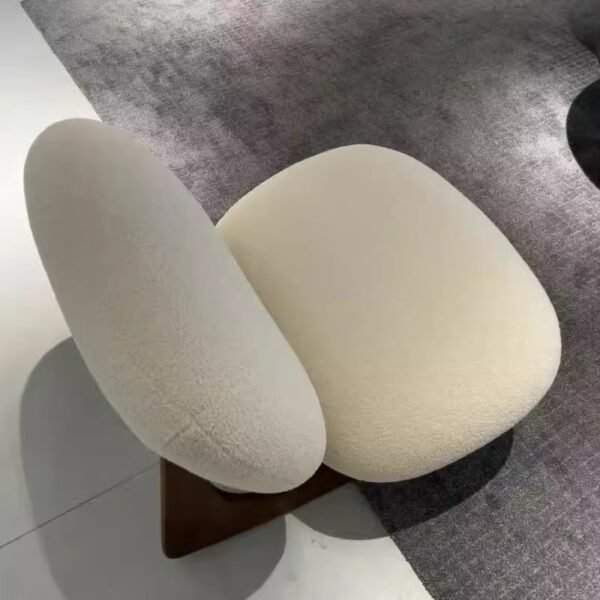 Designer Leisure Chair Wabi-Sabi Retro Fabric L-Shaped Floor-Standing Cashmere Single Sofa Model Room B&B Hotel Designer Leisure Chair Wabi-Sabi Retro Fabric L-Shaped Floor-Standing Cashmere Single Sofa Model Room B&B Hotel