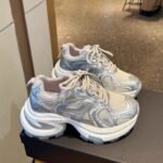 Silver Thick-Soled Height-Increasing Dad Sneakers for Women, 2026 Summer New Model, Breathable Mesh, Versatile Casual Height-Increasing Sports Shoes