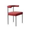 Nordic Simple Fabric Upholstered Backrest Chair Hotel Restaurant Wrought Iron Dining Chair Coffee Milk Tea Shop Chair High Backrest