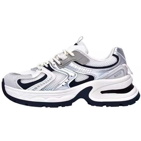 Thick-Soled Height-Increasing Daddy Shoes for Women 2025 Spring and Autum New Ins Trbottomy Versatile Mesh Breathable Casual Sports Shoes
