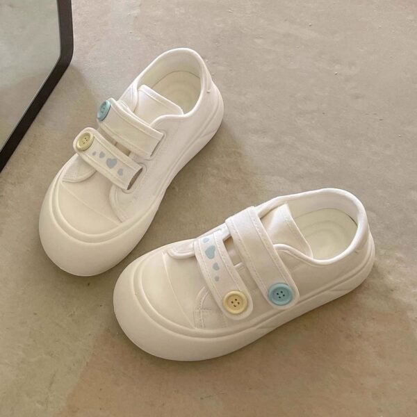 Strawberry Pink Canvas Shoes for Women 2025 New Breathable Thick-Soled Casual Sports Sneakers for Students Versatile Ugly Cute Big-Toe Shoes