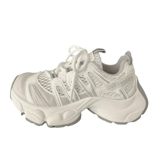 Women's Dad Shoes 2026 Spring/Summer New Thick-Soled Versatile Student Shoes That Make Feet Look Smaller, Breathable Mesh Sports Casual Shoes