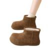 Ugly Cute Thick-Soled Snow Boots for Women 2025 New Winter Fleece-Lined Short Cotton Shoes Bread Shoes One-Legged Birkenstock Short Boots