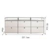 Middle Ancient USM Module Combination Sideboard TV Cabinet Bedside Table Internet Popular Same Style INS Cabinet Storage Cabinet Storage Cabinet