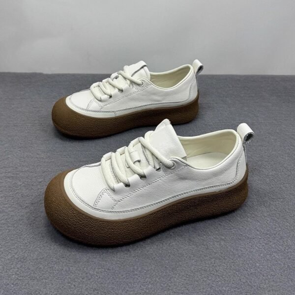 Thick-Soled Moral Training Shoes for Women 2025 Spring & Fall New Versatile Retro Heightening Casual White Shoes Popular Sports Sneakers