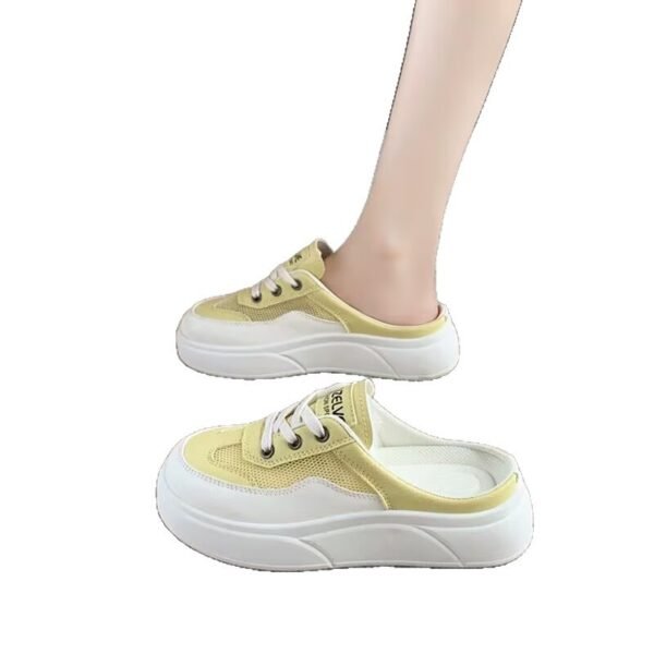 Baotou Half Slippers for Women's Summer Outer Wear 2025 New Super Popular Heelless Moral Training Shoes Lazy One-Legged Casual Women's Shoes Baotou Half Slippers for Women's Summer Outer Wear 2025 New Super Popular Heelless Moral Training Shoes Lazy One-Legged Casual Women's Shoes