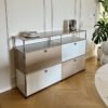 Stainless steel drawer cabinet, vintage living room combination TV cabinet, storage sideboard module, Uins minimalist modern design SM