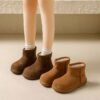 Ugly Cute Thick-Soled Snow Boots for Women 2025 New Winter Fleece-Lined Short Cotton Shoes Bread Shoes One-Legged Birkenstock Short Boots