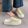 Baotou Half Slippers for Women's Summer Outer Wear 2025 New Super Popular Heelless Moral Training Shoes Lazy One-Legged Casual Women's Shoes Baotou Half Slippers for Women's Summer Outer Wear 2025 New Super Popular Heelless Moral Training Shoes Lazy One-Legged Casual Women's Shoes