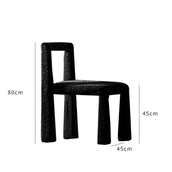 Silky Style Lambskin Dining Table and Chair Designer Chair Modern Simple Home Makeup Stool Internet Popular ins Chair