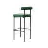 Nordic Simple Fabric Upholstered Backrest Chair Hotel Restaurant Wrought Iron Dining Chair Coffee Milk Tea Shop Chair High Backrest