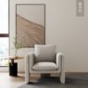 Italian-Style Light Luxury Single Sofa Chair Designer Living Room Office Reception Area Leisure Chair Minimalist Solid Wood with Armrests