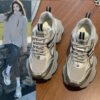 Dad Shoes for Women 2025 New Popular Style Autumn and Winter Fleece-Lined Double Cotton Shoes Thick-Soled Height-Increasing Black Casual Sports Cotton Shoes