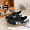 Fleece-Lined German Training Shoes for Women, 2025 Autumn and Winter New Thick-Soled Height-Increasing Popular Versatile Warm Cotton Shoes, Casual Sports Sneakers