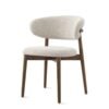 Nordic Solid Wood Dining Chair Modern Simple Light Luxury Designer Fabric Chair Hotel Backrest Chair Home Restaurant Table and Chair