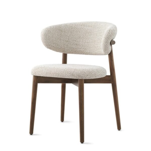 Nordic Solid Wood Dining Chair Modern Simple Light Luxury Designer Fabric Chair Hotel Backrest Chair Home Restaurant Table and Chair