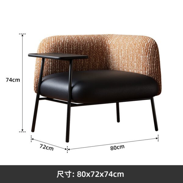 Italian Minimalist 2025 New Accessible Luxury Fabric Bedroom Negotiation Chair Mid-Century Style Scandinavian Single Chair Living Room Chair