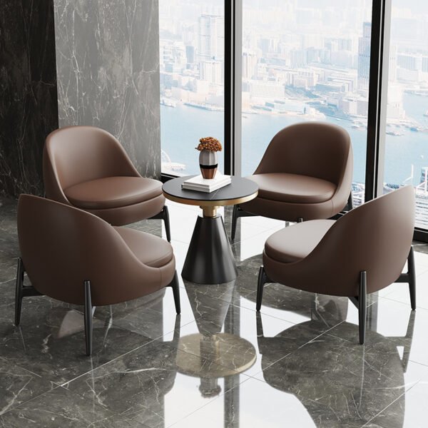 Light Luxury Single Sofa Chair Sales Office Negotiation Table and Chair Combination Modern Business Leisure Reception Meeting Negotiation Sofa