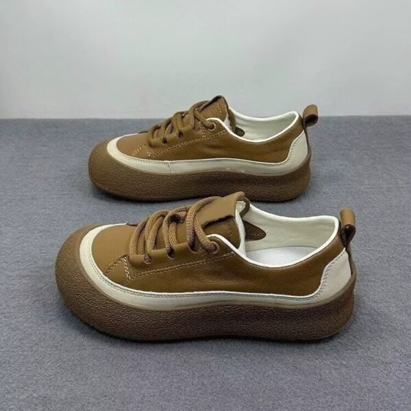 Thick-Soled Moral Training Shoes for Women 2025 Spring & Fall New Versatile Retro Heightening Casual White Shoes Popular Sports Sneakers