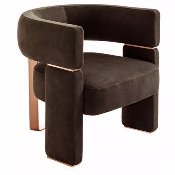 Modern Minimalist Fabric Discussion Leisure Sofa Chair Designer Single Chair Internet Celebrity Chair Nordic Metal Leisure Chair