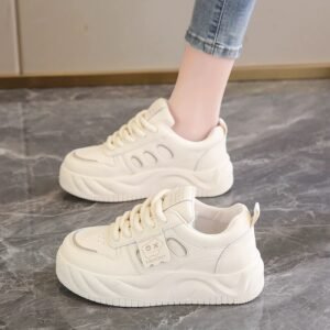 Pregnant Women’s Anti-slip sneaker Women’s Spring 2025 New Style Outer Wear Soft-soled Student’s Thick-soled Casual Board Shoes