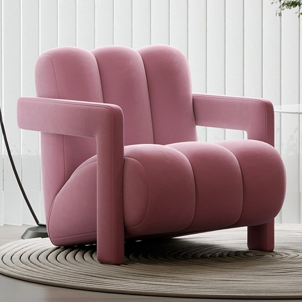 French Cream Style Casual Chair Designer Lazy Lamb Velvet Living Room Balcony Modern Simple Single Sofa Chair