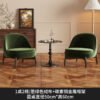 French Style Single Sofa Chair Living Room Bedroom Retro Style Table and Chair Combination Modern Middle Ancient Homestay Study Leisure Sofa
