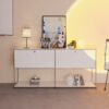 Stainless steel drawer cabinet, vintage living room combination TV cabinet, storage sideboard module, Uins minimalist modern design SM
