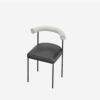 Nordic Simple Fabric Upholstered Backrest Chair Hotel Restaurant Wrought Iron Dining Chair Coffee Milk Tea Shop Chair High Backrest
