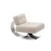 Black peach K Hotel Villa living room single sofa Italian Modern Art minimalist shaped metal fishtail leisure chair