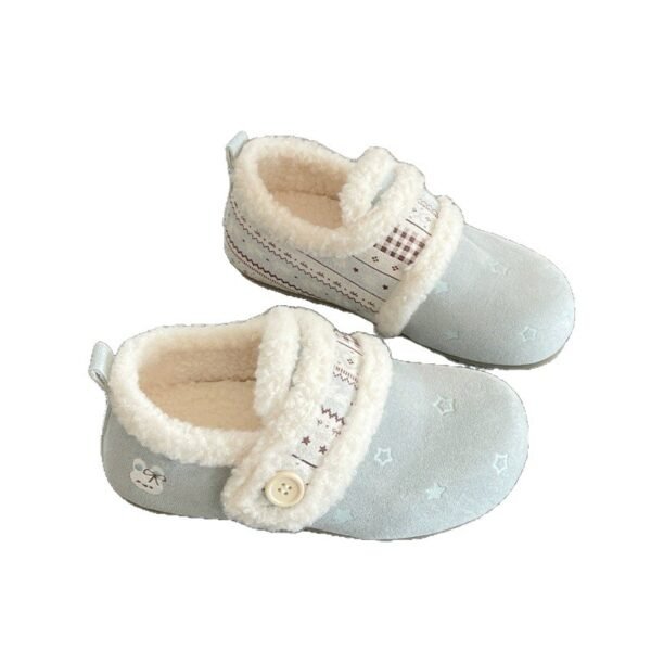 Slip-On Fleece-Lined Birkenstock Shoes for Women, 2025 New Autumn and Winter Warm Furry Shoes, Thickened White Sneakers, Double-Layer Cotton Shoes